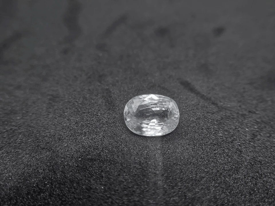 Sandhya Gems | Natural White Zircon Gemstone: Premium Quality Crystal