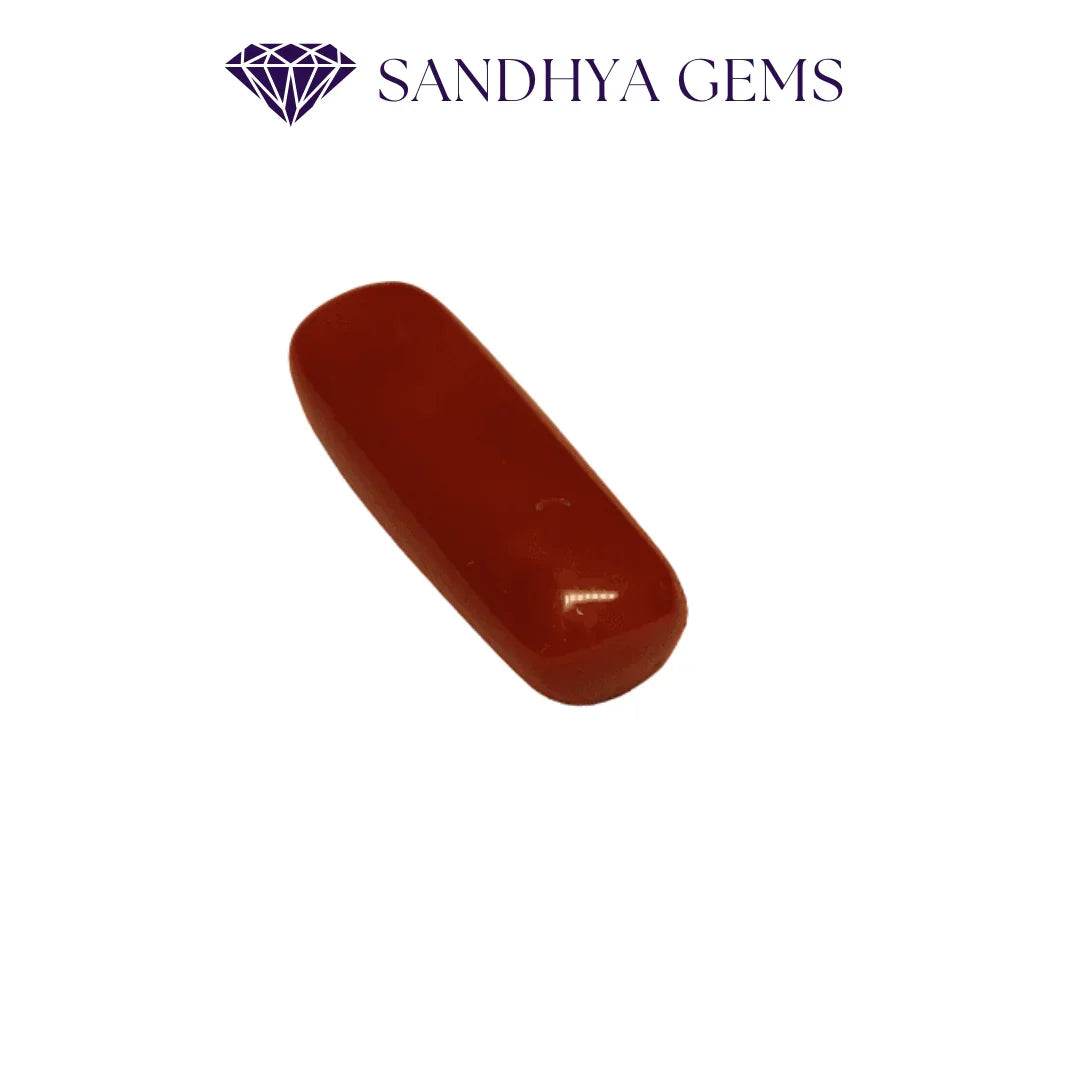 10 Ratti Natural Red Coral Moonga - Standard Size - Sandhya Gems Corner