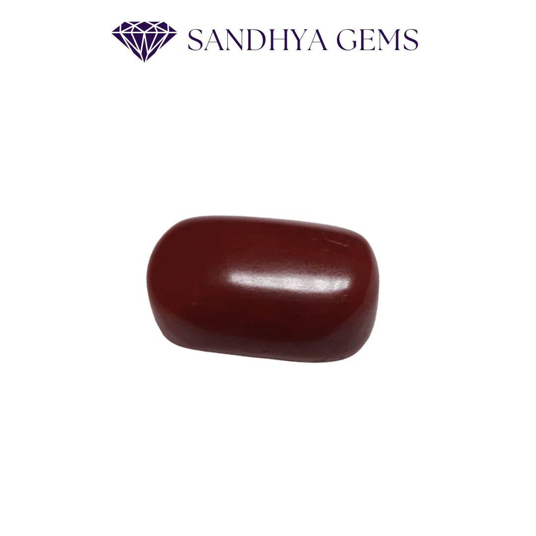 16 Ratti Ox Blood Red Coral - Premium Grade Moonga - Sandhya Gems Corner