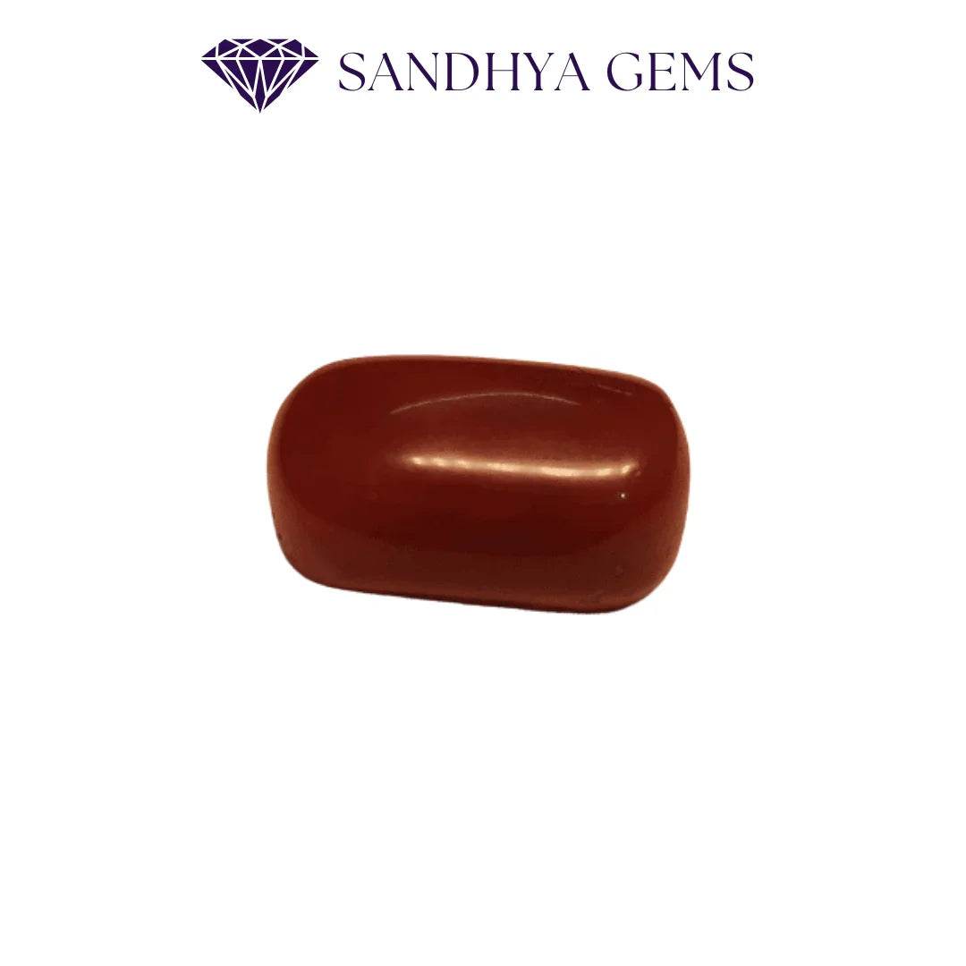 16 Ratti Ox Blood Red Coral - Premium Grade Moonga - Sandhya Gems Corner