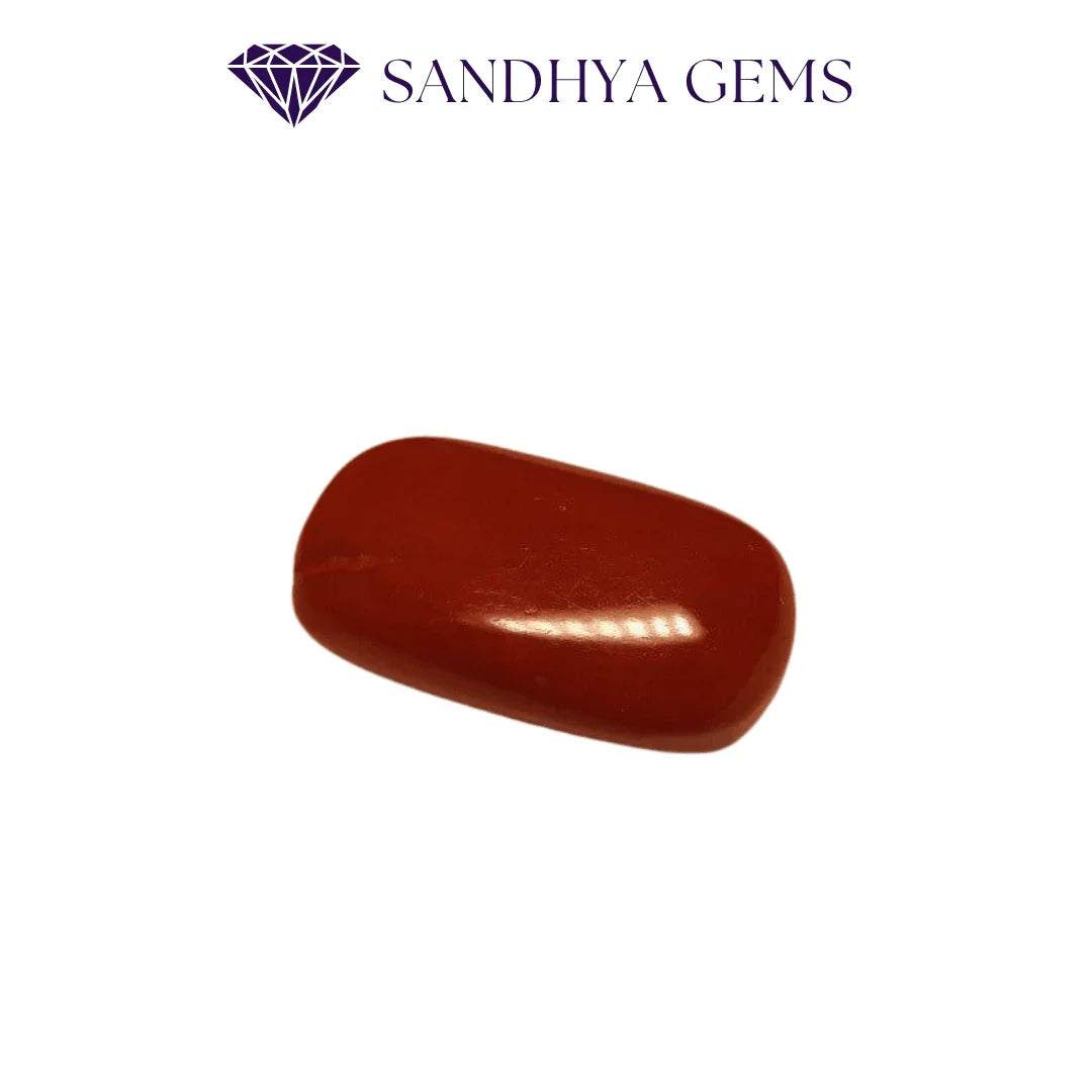 Round Shape Red Coral Moonga - 13-14 Ratti - Sandhya Gems Corner
