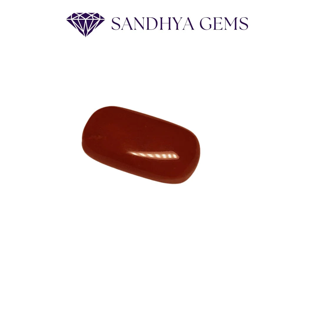 Round Shape Red Coral Moonga - 13-14 Ratti - Sandhya Gems Corner