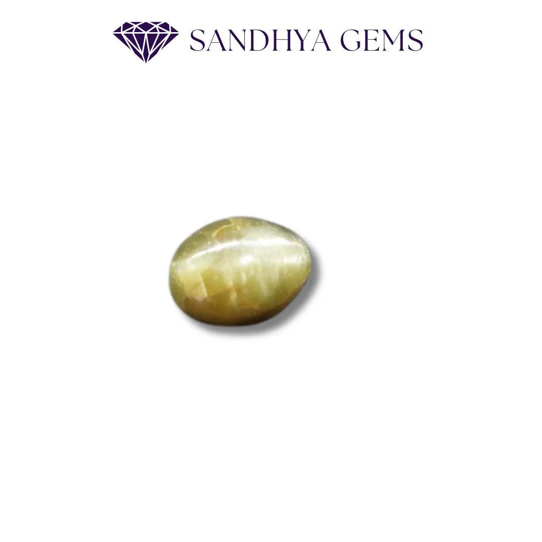 Certified Cat's Eye Lehsunia Stone - 3-6 Carat - Sandhya Gems Corner