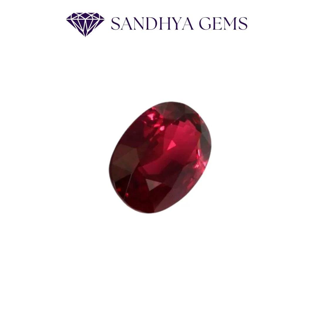 Natural Ruby Manik Stone - Certified - 5 Carat - Sandhya Gems Corner