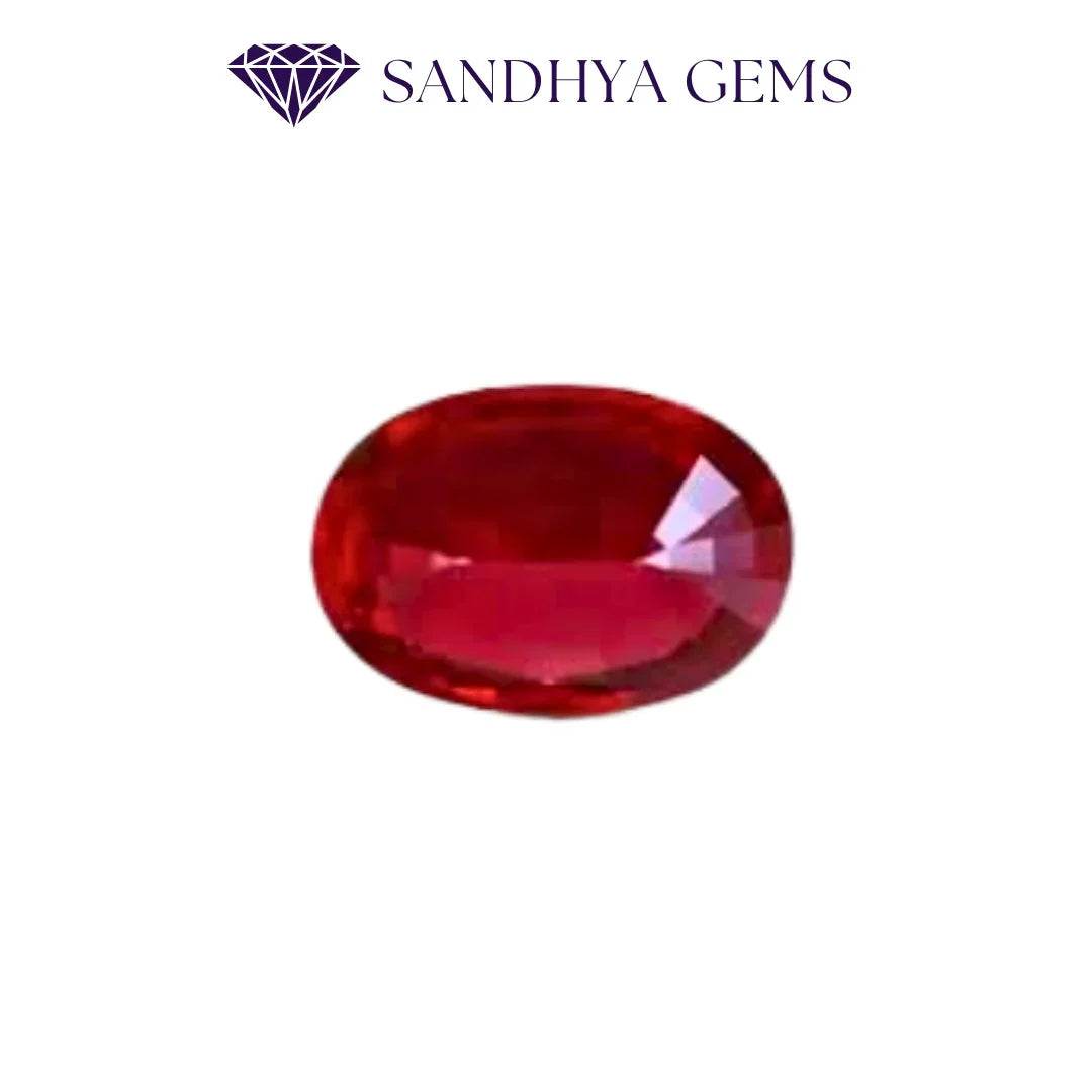 Natural Ruby Manik Stone - Certified - 5 Carat - Sandhya Gems Corner