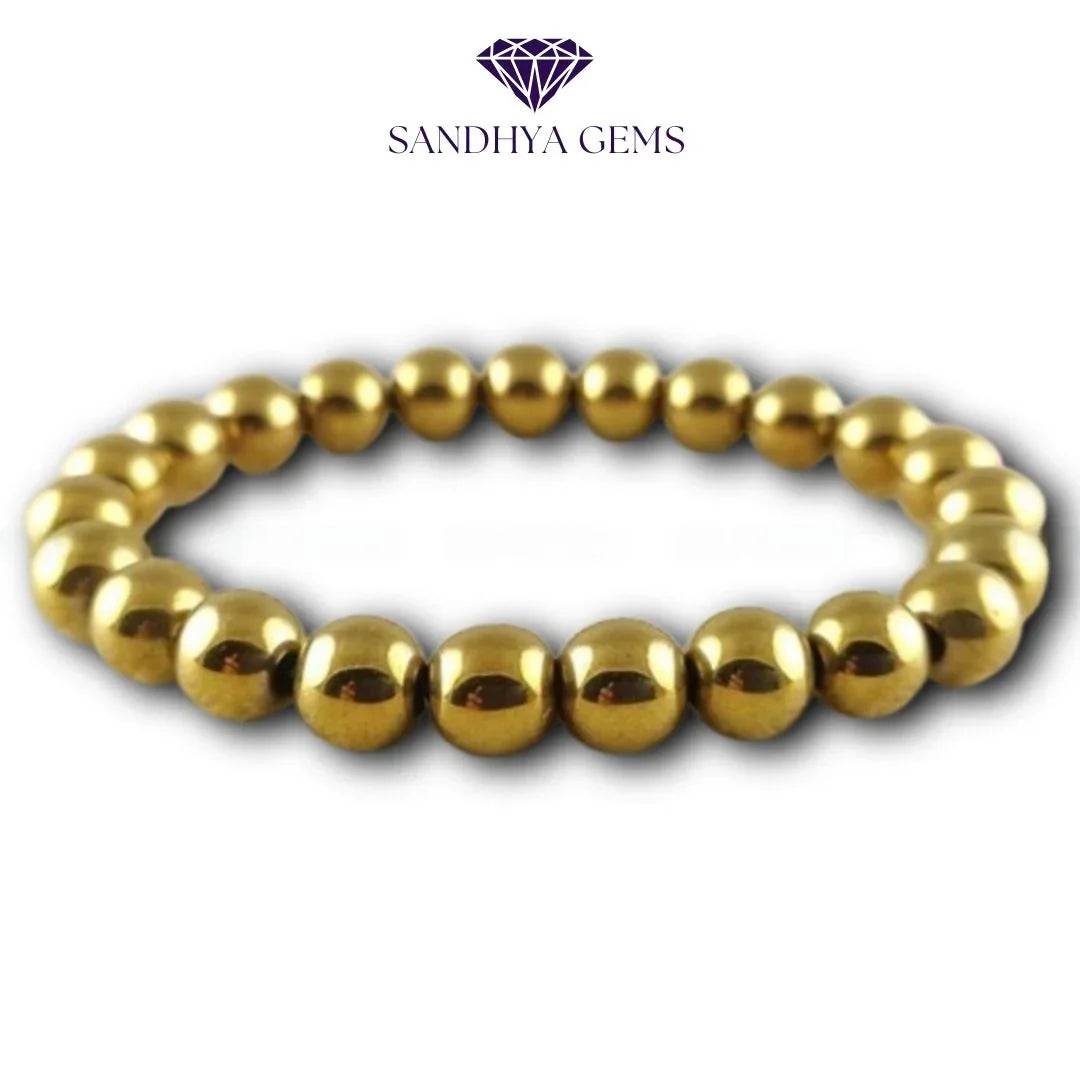 Natural Golden Hematite Healing Bracelet - Sandhya Gems Corner