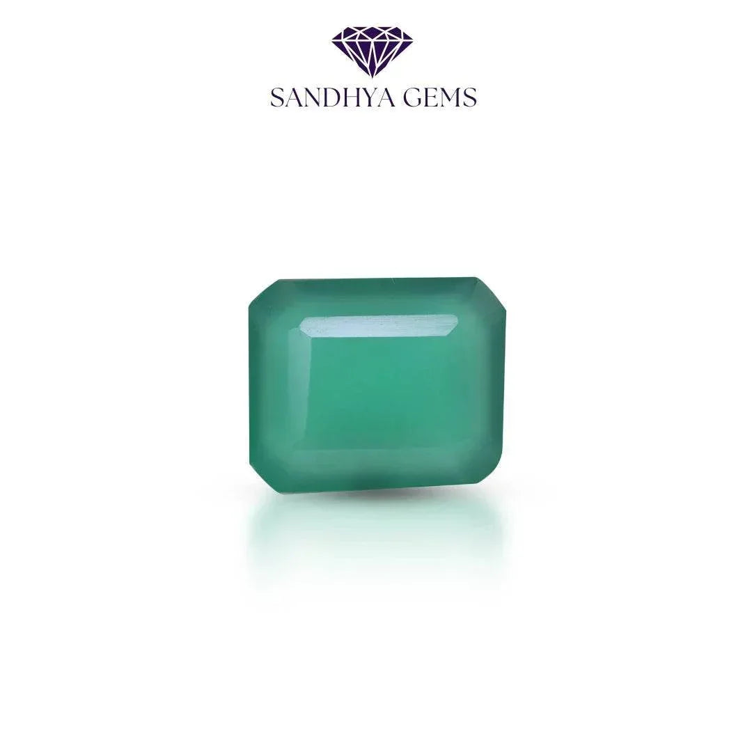 7 Carat Natural Green Onyx Stone (Sabza) - Sandhya Gems Corner
