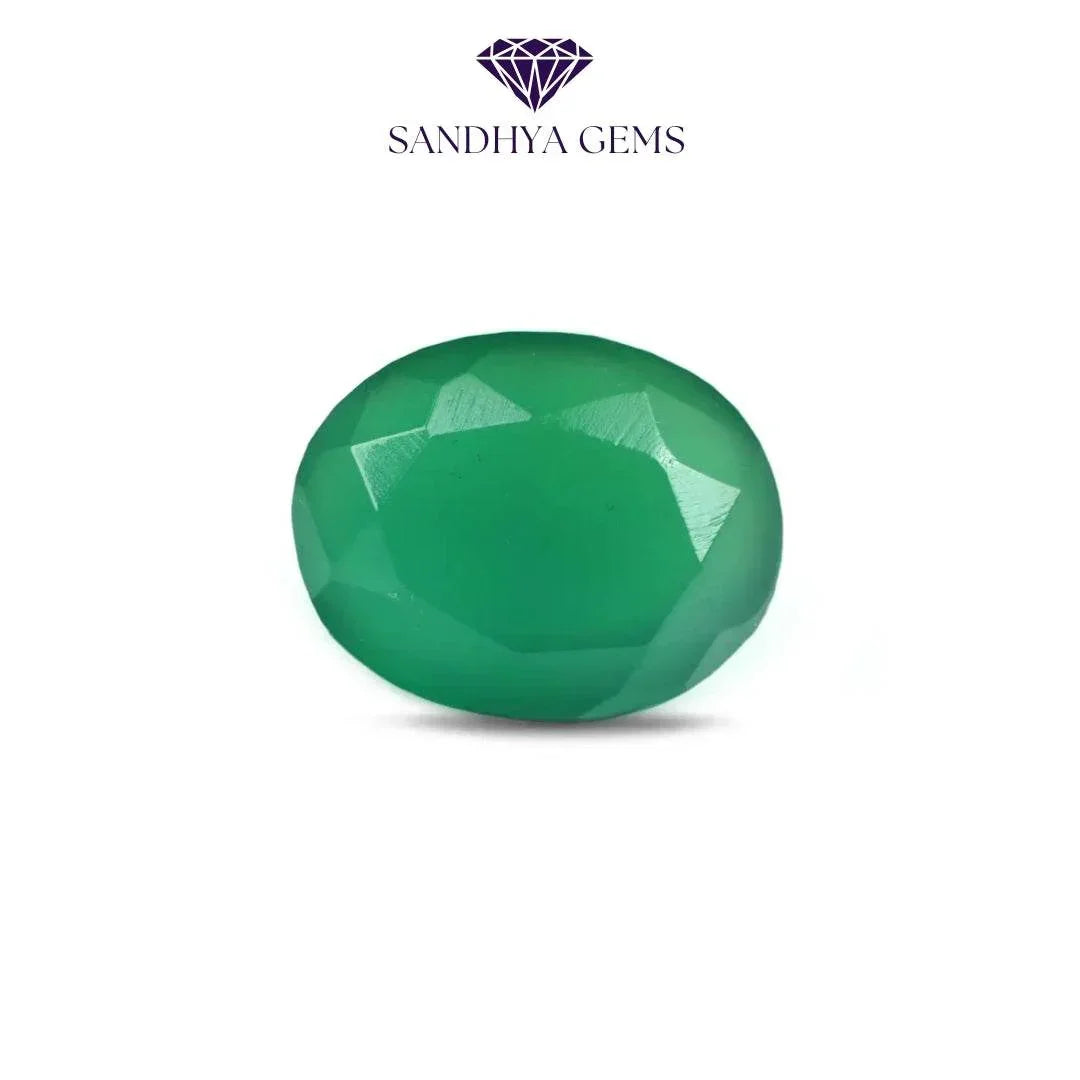 10 Carat Green Onyx Stone (Sabza) - Sandhya Gems Corner