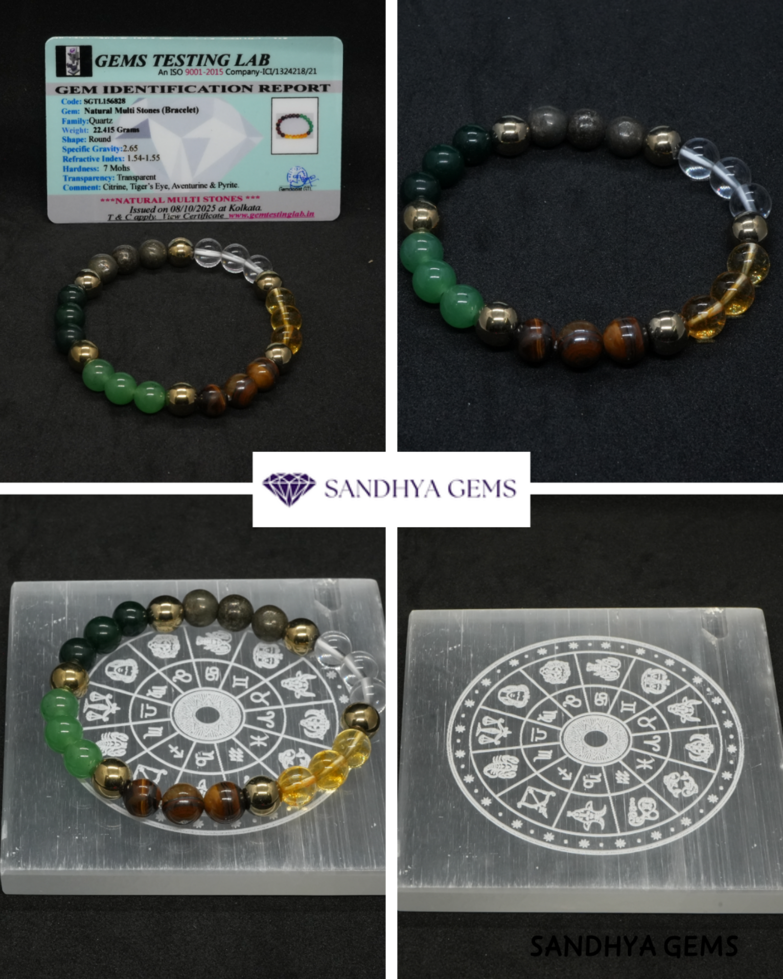 Natural Crystal Money Magnet Bracelet