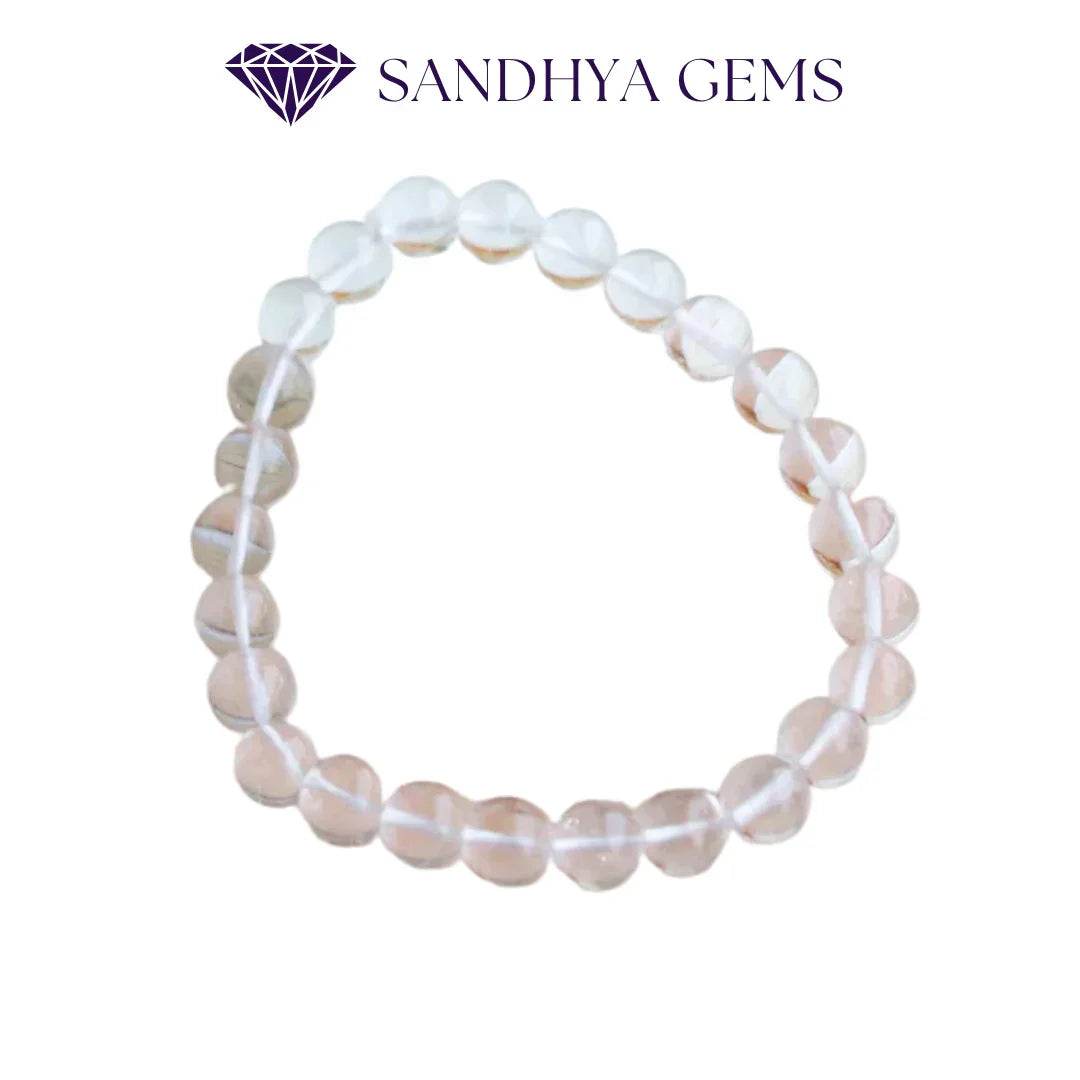Natural Clear Quartz Crystal Bracelet - Sandhya Gems Corner