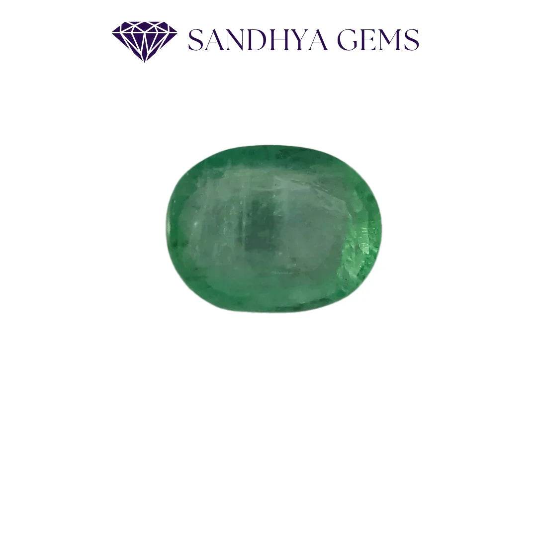 Natural Emerald Panna Stone - Government Lab Certified - 4-7 Carat - Sandhya Gems Corner