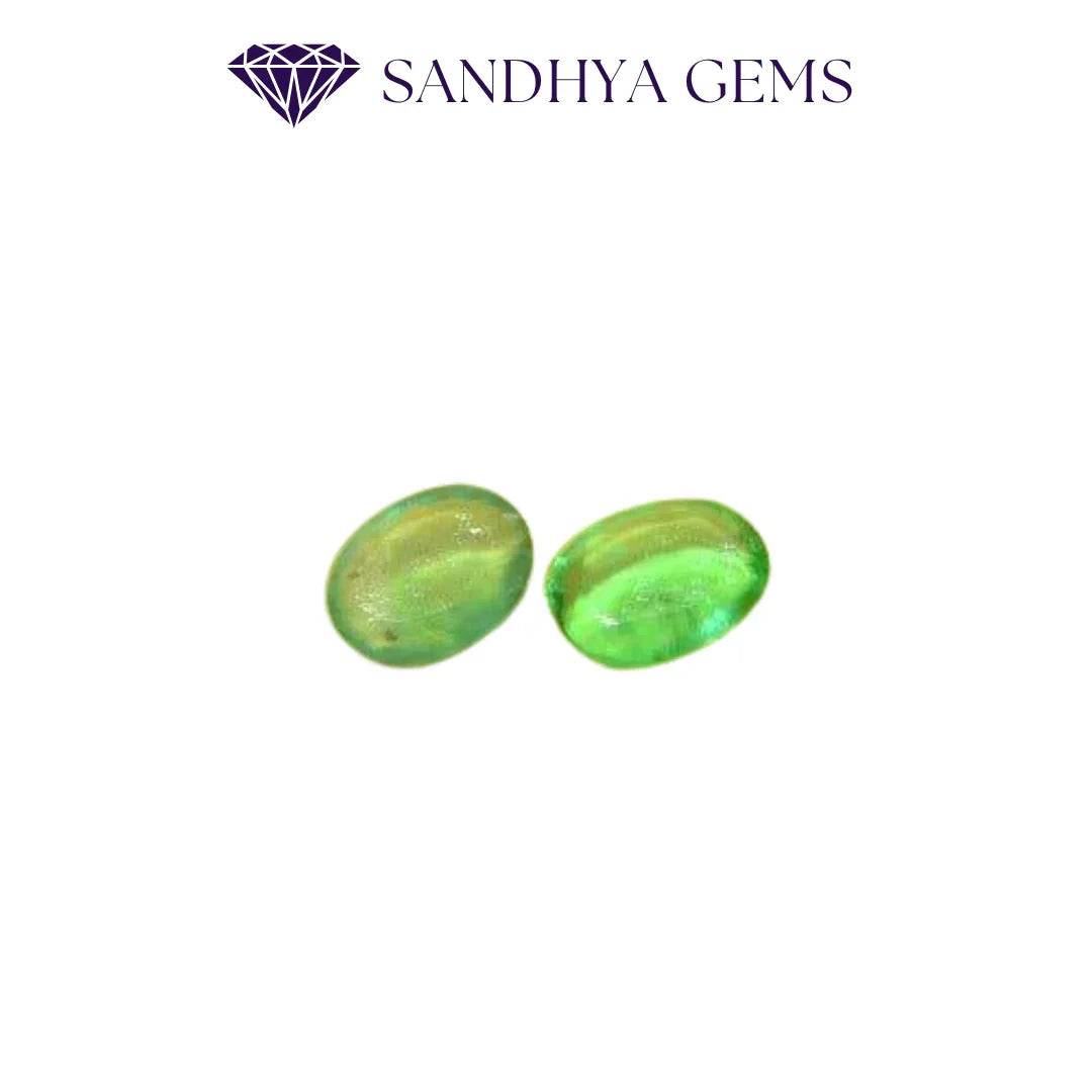 Natural Emerald Panna Stone - Government Lab Certified - 4-7 Carat - Sandhya Gems Corner