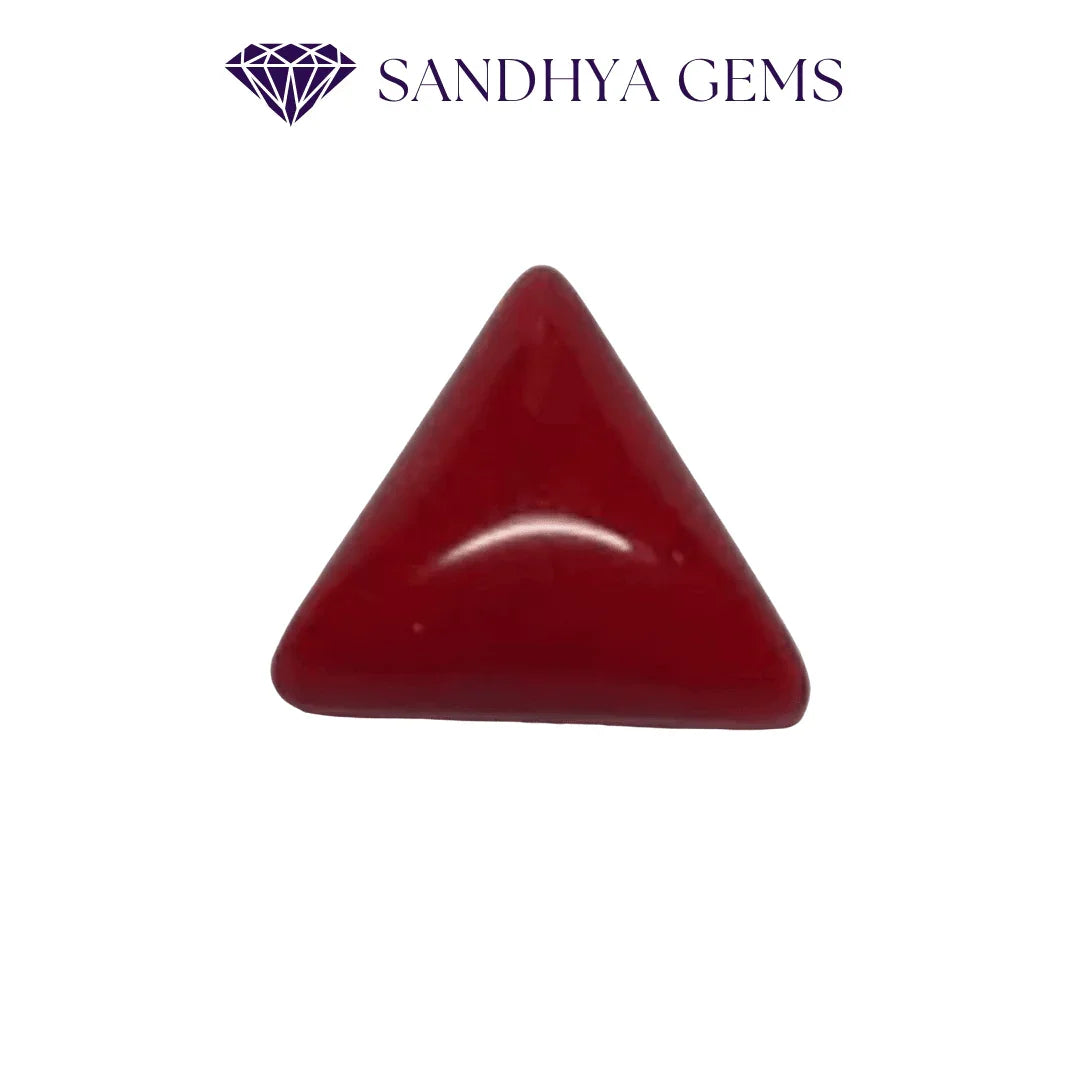 Triangle Shape Red Coral - Sandhya Gems Corner