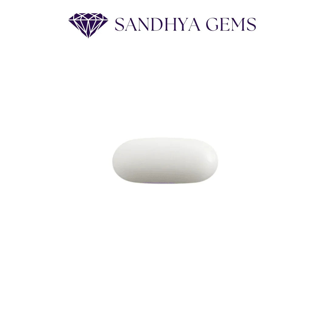 6 Carat Natural White Coral Stone (Safed Moonga) - Sandhya Gems Corner